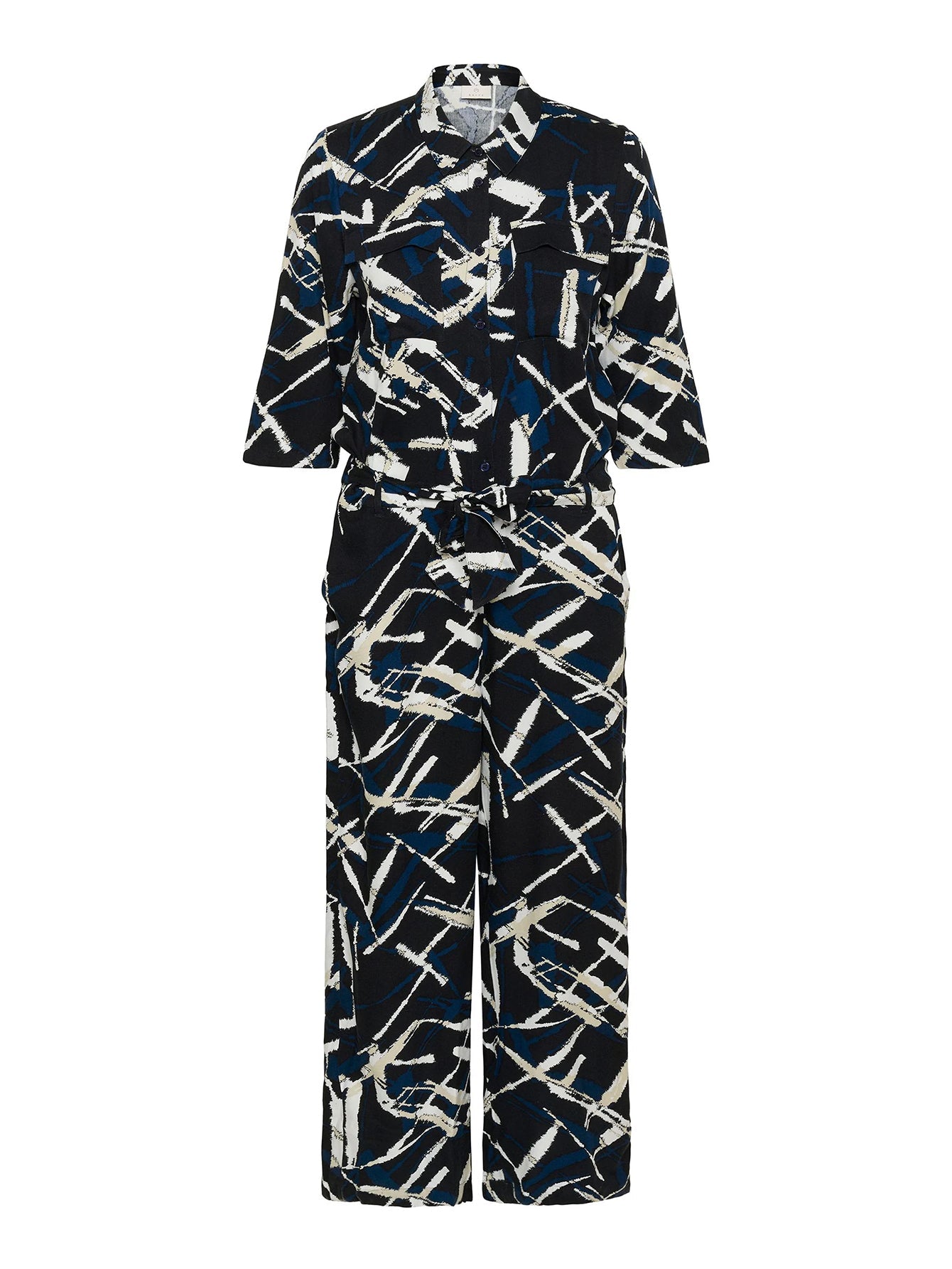 Lapa Plus Women's Black and White Printed Fashion Jumpsuit - Lapa plus