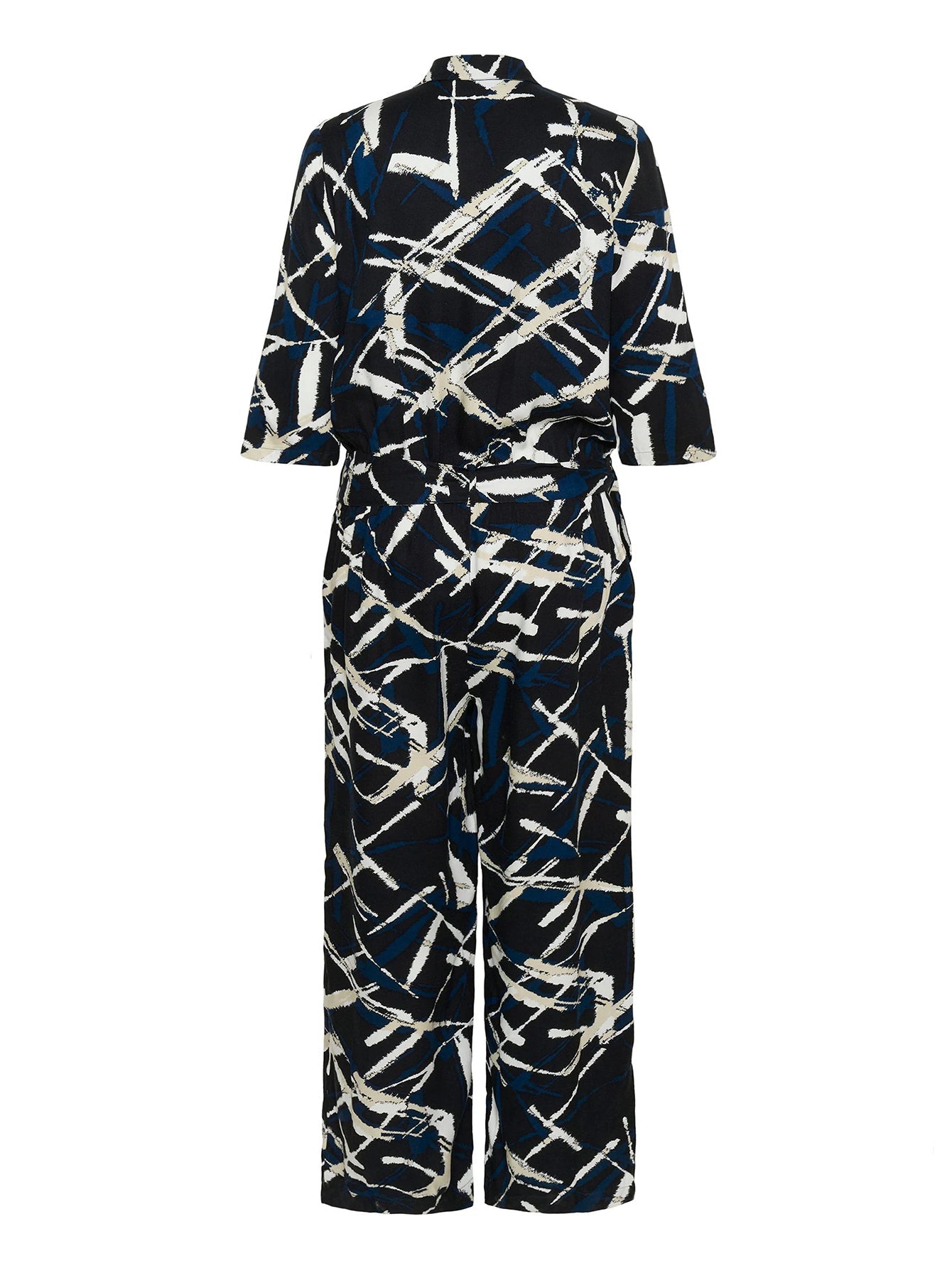 Lapa Plus Women's Black and White Printed Fashion Jumpsuit - Lapa plus