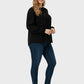 Lapa Plus Women's Casual Crewneck Button - Front Top - Lapa plus