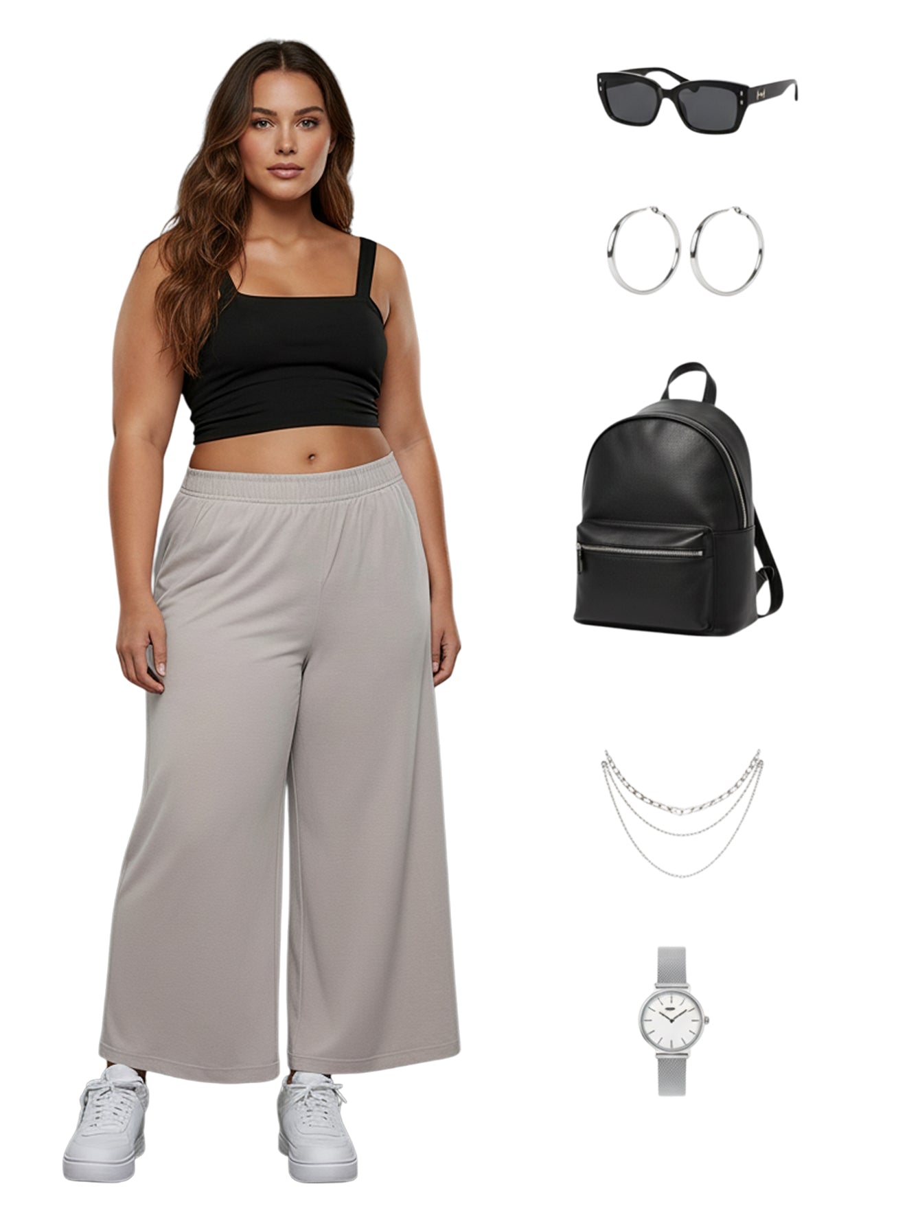 Lapa Plus Women's Casual Elastic - Waist Loose - Fit Long Pants - Lapa plus