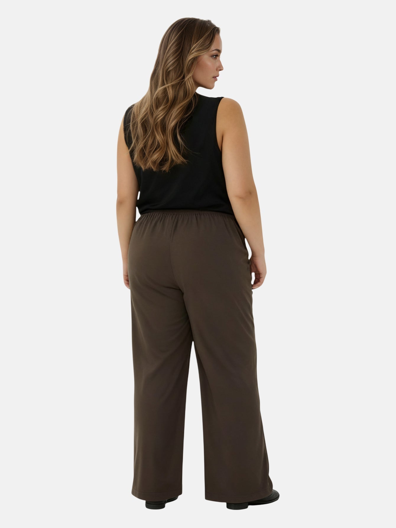 Lapa Plus Women's Casual Elastic - Waist Wide - Leg Pants - Lapa plus