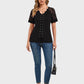 Lapa Plus Women's Casual Lace Patchwork Strappy T-shirt - Lapa plus