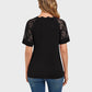Lapa Plus Women's Casual Lace Patchwork Strappy T-shirt - Lapa plus