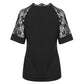 Lapa Plus Women's Casual Lace Patchwork Strappy T-shirt - Lapa plus