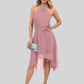 Lapa Plus Women's Chiffon Dress With Irregular Hem - Lapa plus