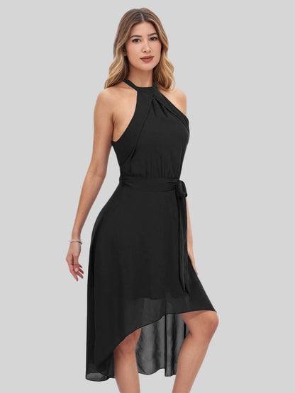 Lapa Plus Women's Chiffon Dress With Irregular Hem - Lapa plus