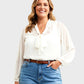 Lapa Plus Women's Chiffon Top with Neck Bow Ties - Lapa plus