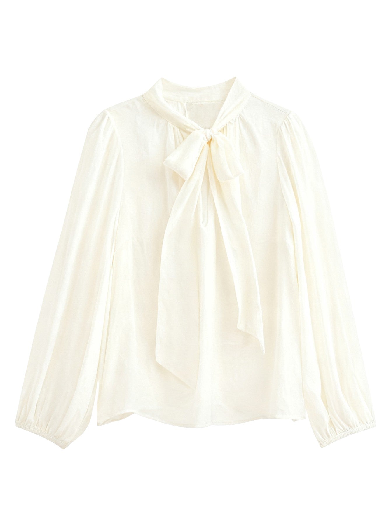 Lapa Plus Women's Chiffon Top with Neck Bow Ties - Lapa plus