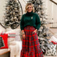 Lapa Plus Women's Christmas Plaid Long Skirt - Lapa plus