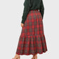 Lapa Plus Women's Christmas Plaid Long Skirt - Lapa plus