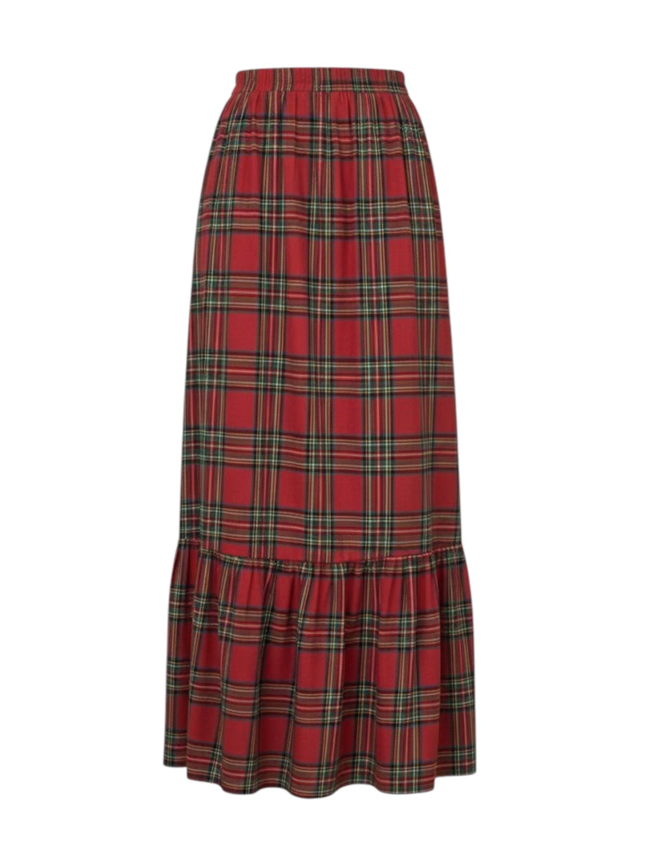 Lapa Plus Women's Christmas Plaid Long Skirt - Lapa plus