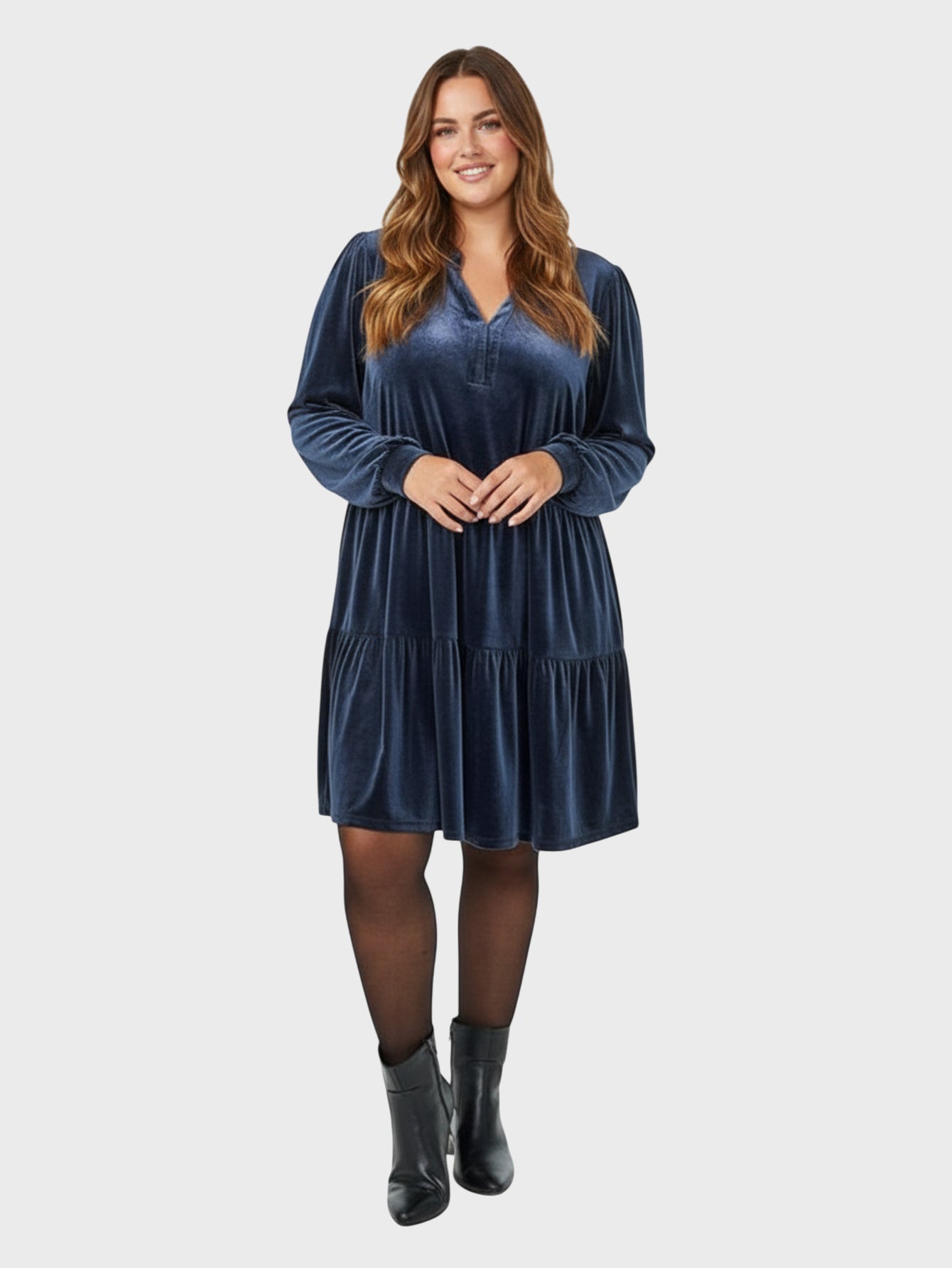 Lapa Plus Women's Corduroy Patchwork Dress - Lapa plus