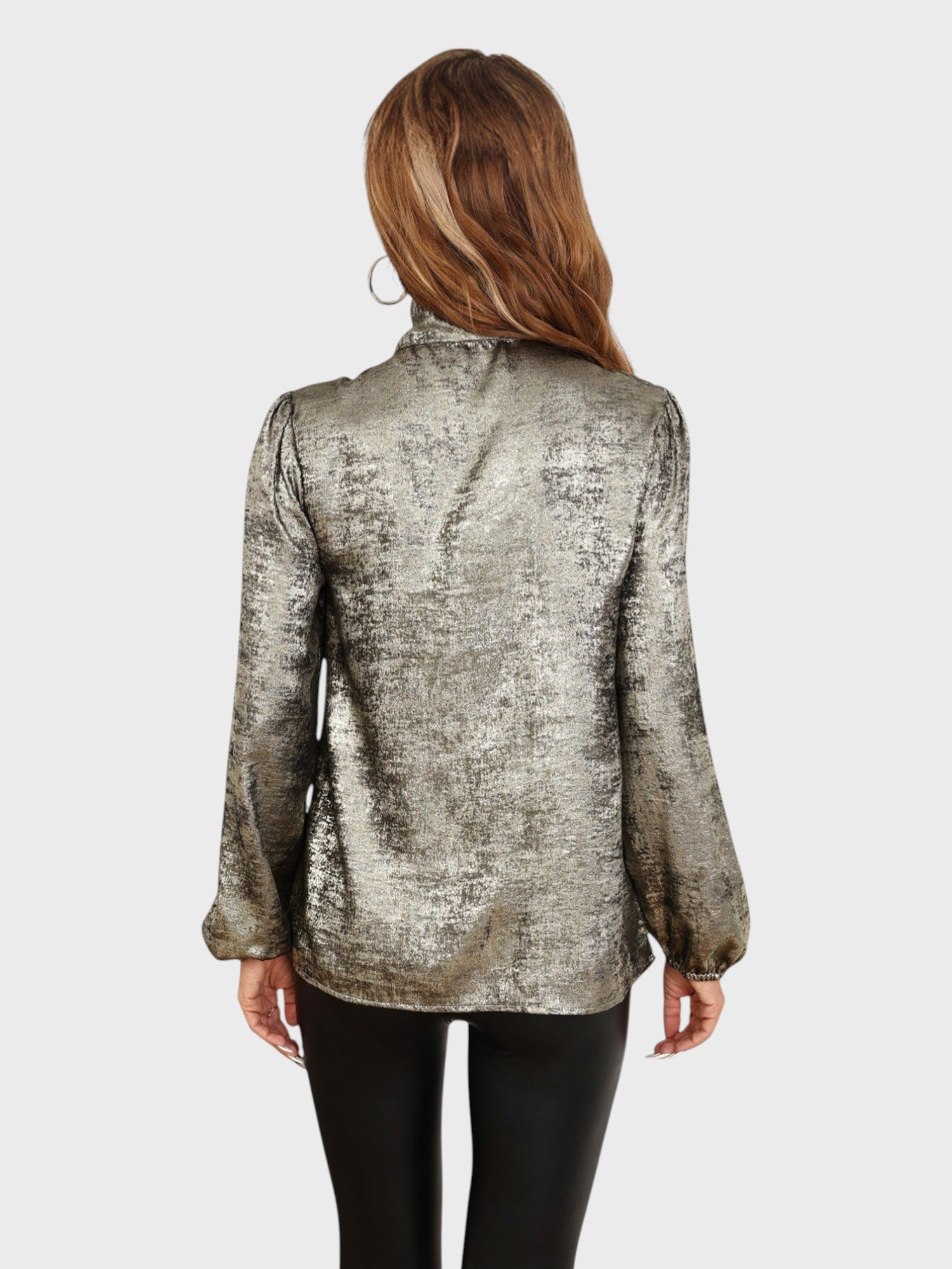 Lapa Plus Women's Elegant Lace - up Satin Shirt - Lapa plus