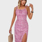 Lapa Plus Women's Floral - print Side - zipper Slit Dress - Lapa plus