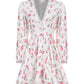 Lapa Plus Women's Flower - print Lace Trimmed Fitted Waist Dress - Lapa plus
