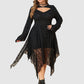 Lapa Plus Women's Gothic Irregular Hem Plus Size Dress - Lapa plus