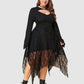 Lapa Plus Women's Gothic Irregular Hem Plus Size Dress - Lapa plus
