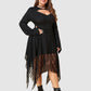 Lapa Plus Women's Gothic Irregular Hem Plus Size Dress - Lapa plus