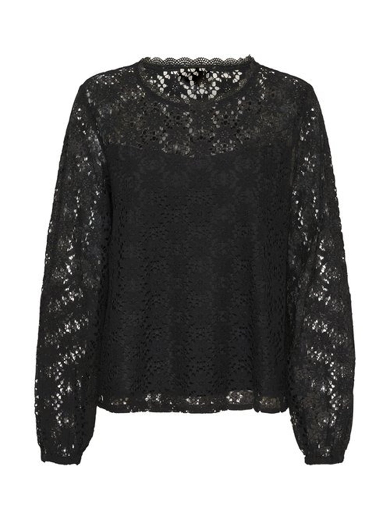 Lapa Plus Women's Lace Floral Crewneck Sexy Top - Lapa plus