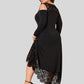 Lapa Plus Women's Lace - spliced Off - shoulder Plus Size Dress - Lapa plus