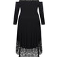 Lapa Plus Women's Lace - spliced Off - shoulder Plus Size Dress - Lapa plus