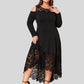 Lapa Plus Women's Lace - spliced Off - shoulder Plus Size Dress - Lapa plus