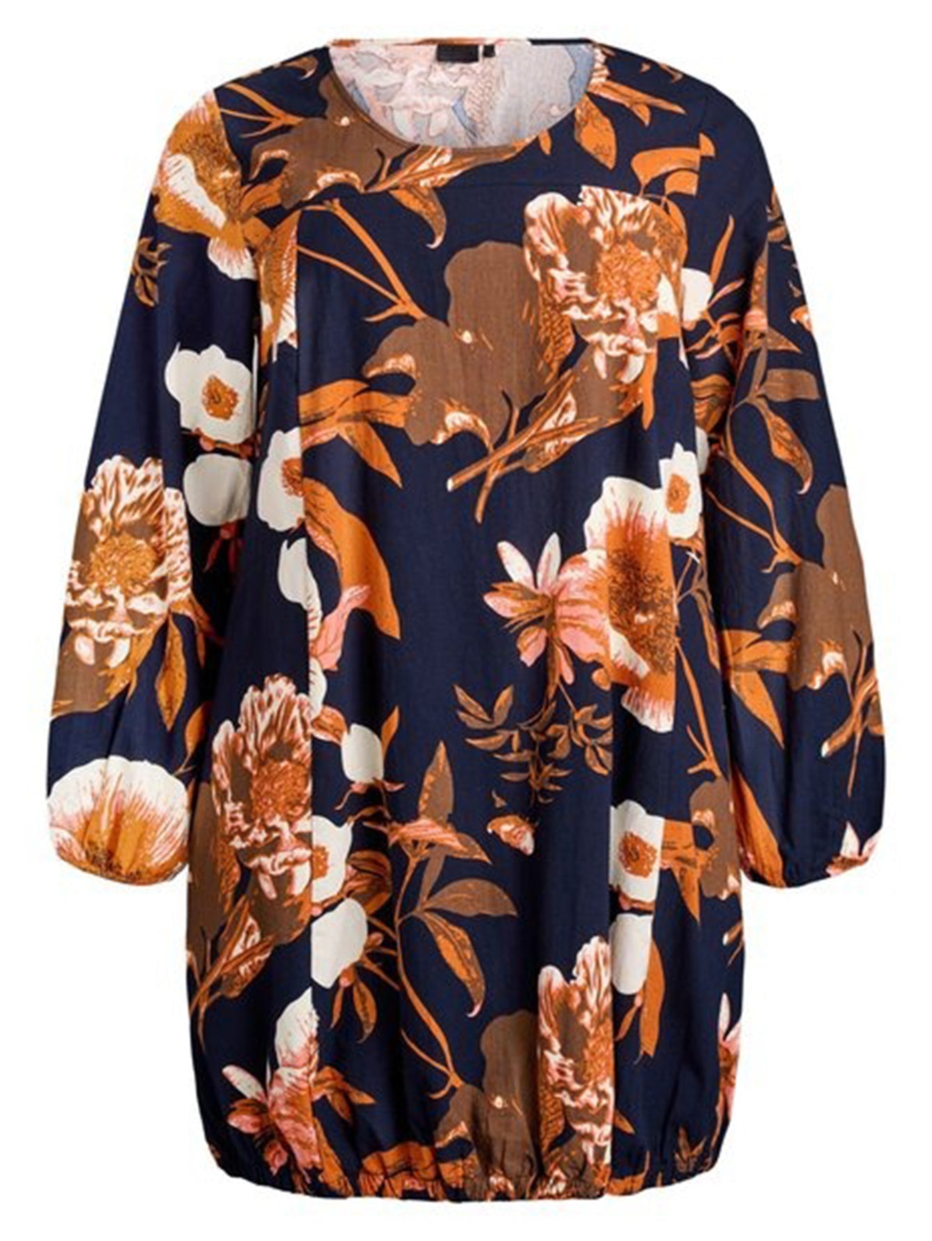 Lapa Plus Women's Large Floral Flared Dress with Elastic Waist - Lapa plus