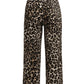 Lapa Plus Women's Leopard Print Casual Cropped Pants - Lapa plus