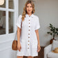 Lapa Plus Women's Pocket Single - breasted Button Dress - Lapa plus