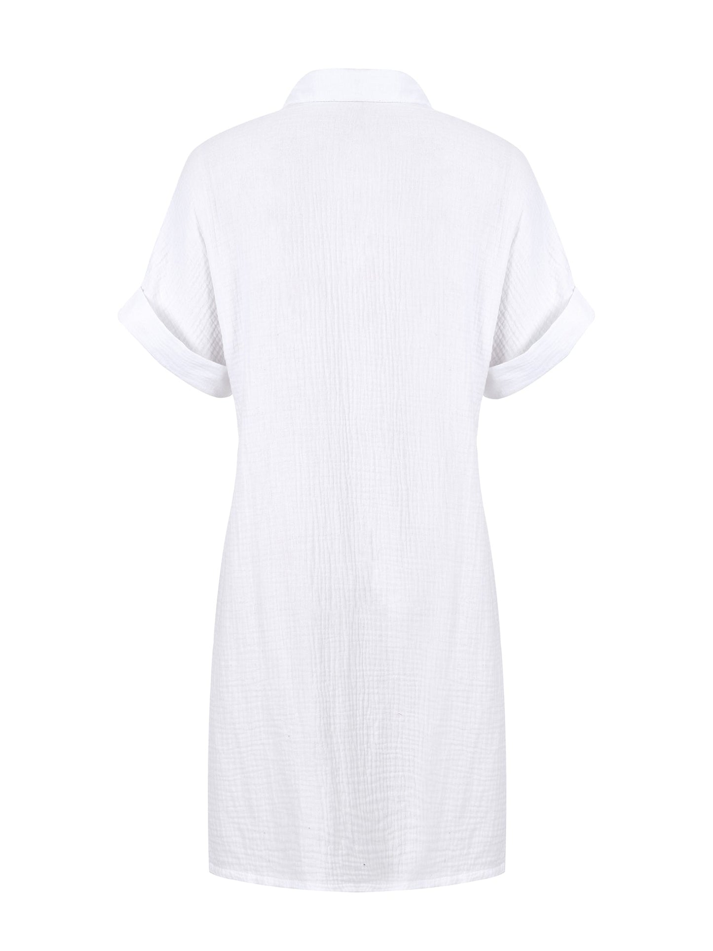 Lapa Plus Women's Pocket Single - breasted Button Dress - Lapa plus