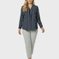Lapa Plus Women's Reversible Top with Striped Sleeves - Lapa plus