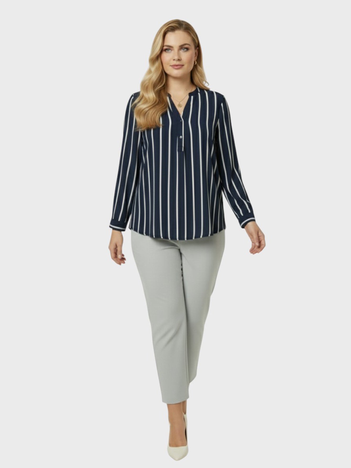 Lapa Plus Women's Reversible Top with Striped Sleeves - Lapa plus