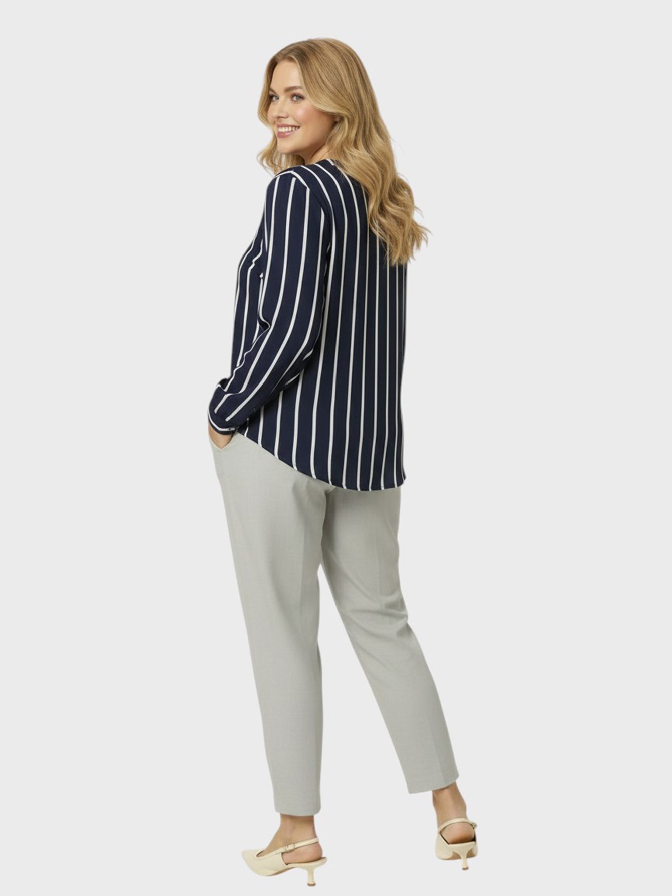 Lapa Plus Women's Reversible Top with Striped Sleeves - Lapa plus
