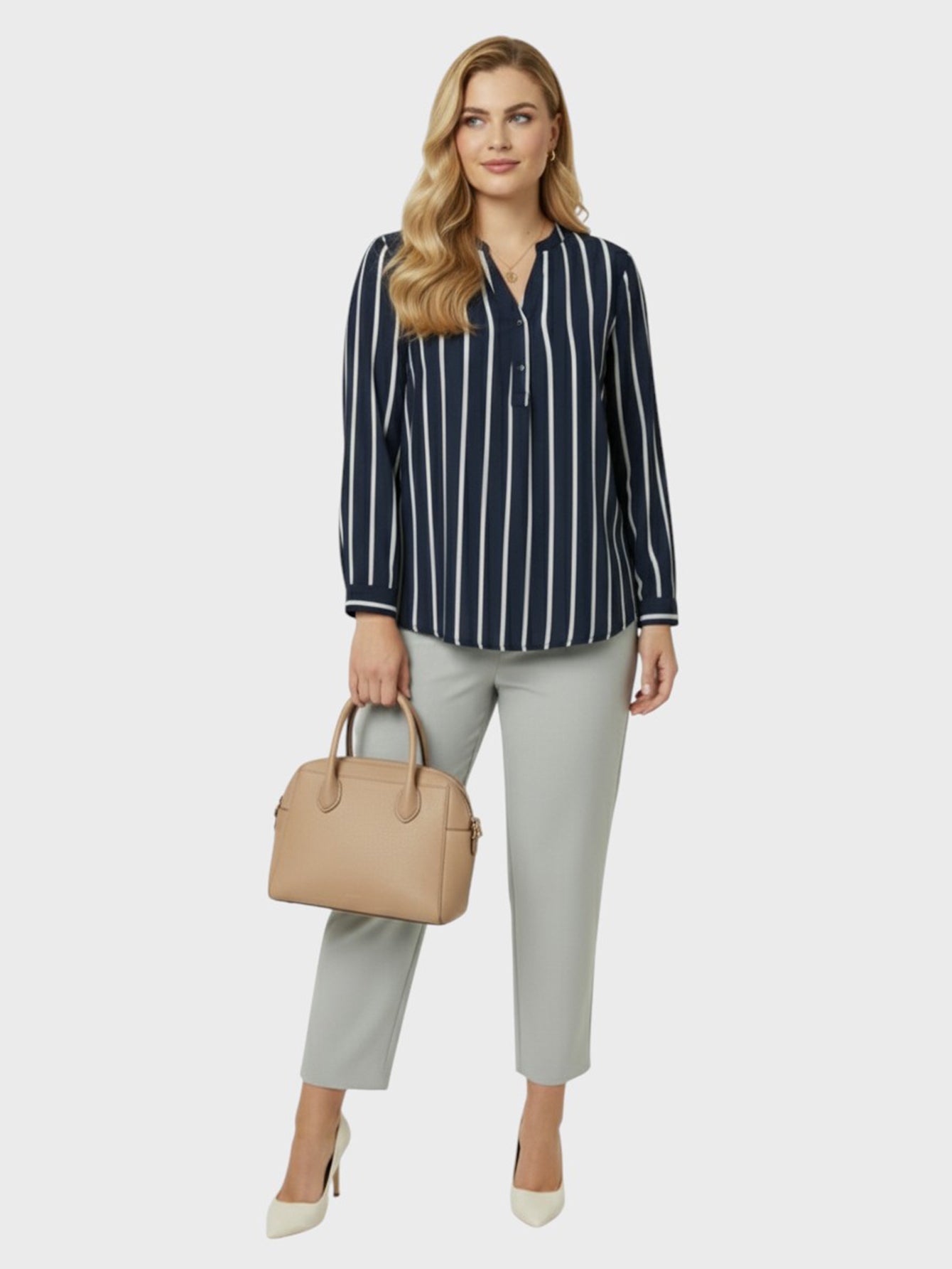 Lapa Plus Women's Reversible Top with Striped Sleeves - Lapa plus