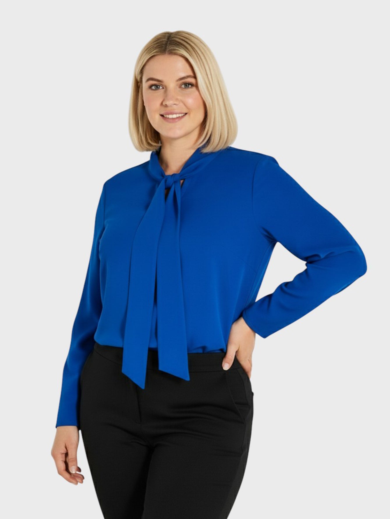 Lapa Plus Women's Satin Blouse with Ties - Lapa plus