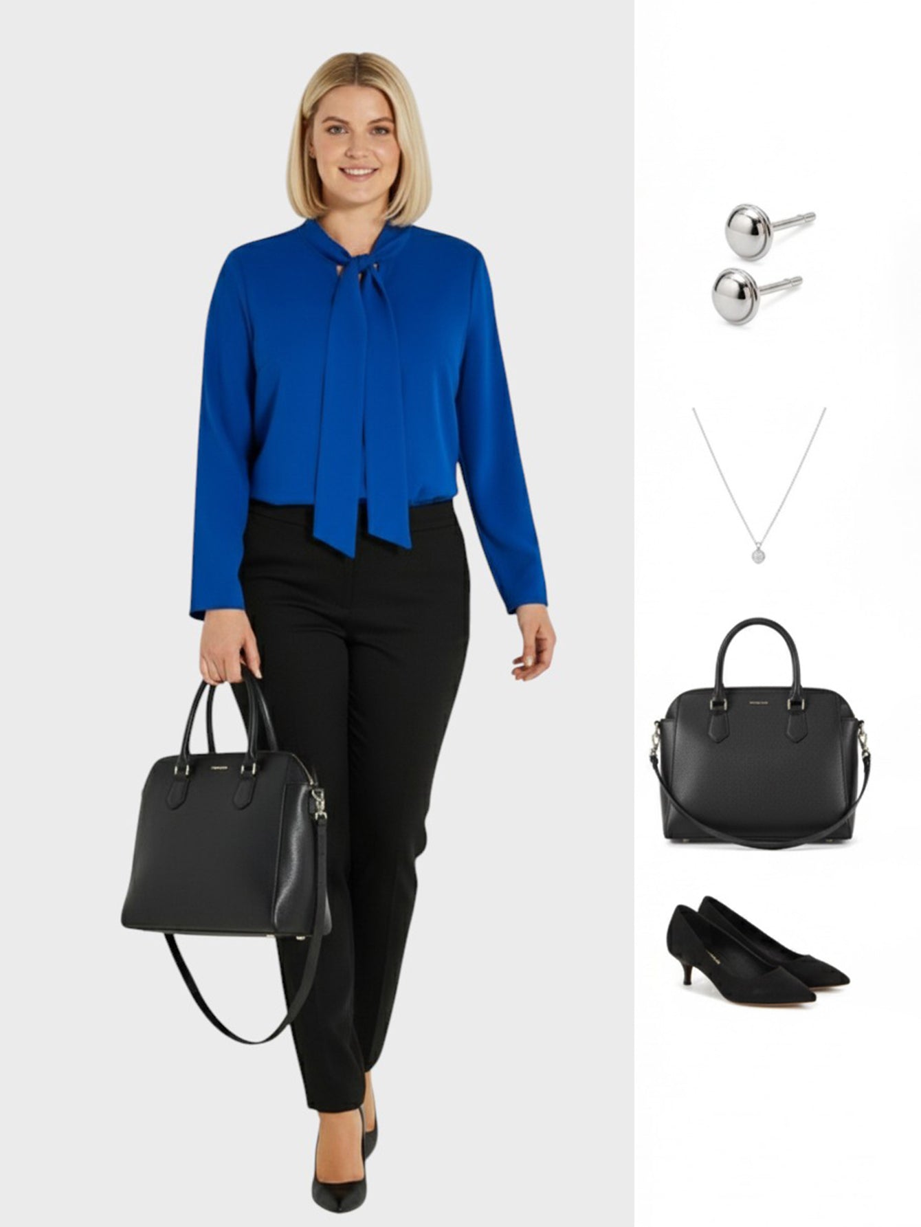 Lapa Plus Women's Satin Blouse with Ties - Lapa plus