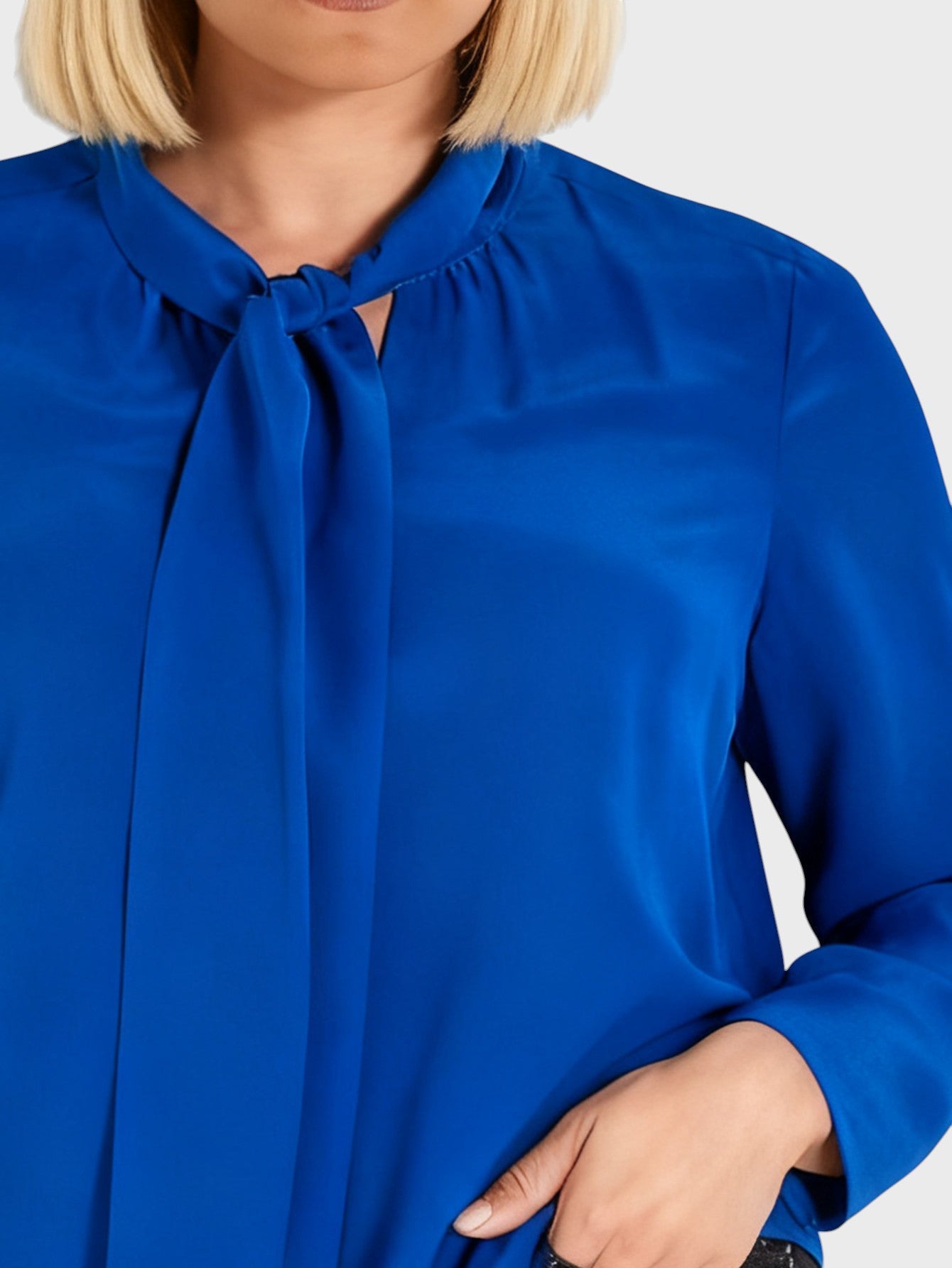 Lapa Plus Women's Satin Blouse with Ties - Lapa plus