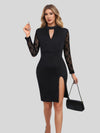 Lapa Plus Women's Sexy Lace Slit Tight Party Dress - Lapa plus