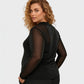Lapa Plus Women's Sheer Mesh Paneled Sexy Top - Lapa plus