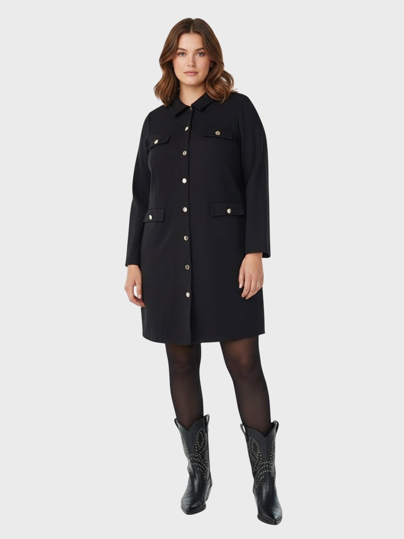 Lapa Plus Women's Shirt Dress with Pocket Details - Lapa plus