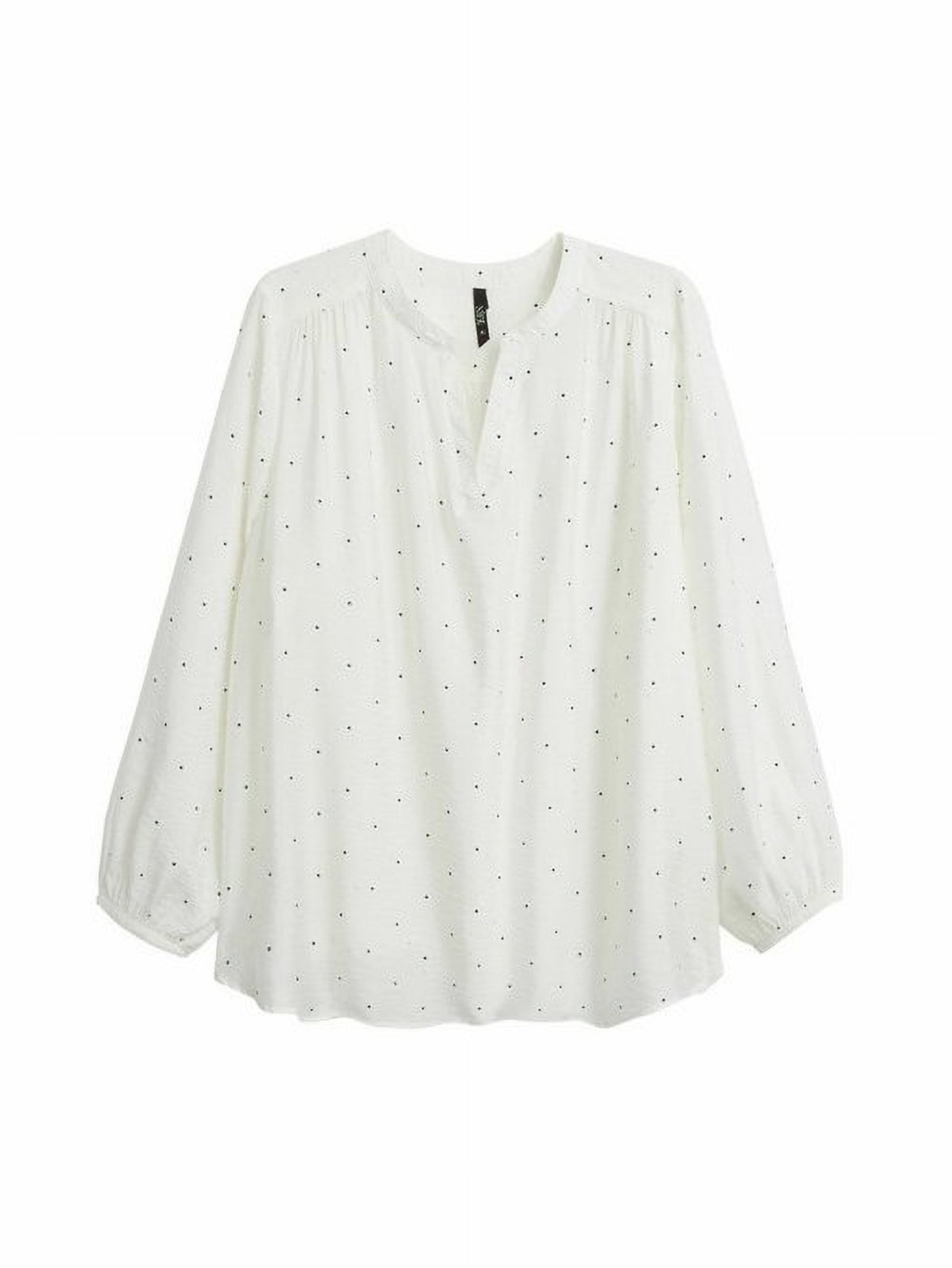 Lapa Plus Women's Short - Sleeve V - Neck Polka Dot Fashionable Top - Lapa plus