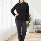 Lapa Plus Women's Slim - Fit Black Blouse with White Piping - Lapa plus