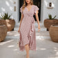 Lapa Plus Women's Small Floral Pattern Lace - up Dress - Lapa plus