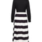 Lapa Plus Women's Splicing Striped Women's Dress - Lapa plus