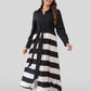 Lapa Plus Women's Splicing Striped Women's Dress - Lapa plus