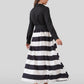 Lapa Plus Women's Splicing Striped Women's Dress - Lapa plus