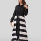 Lapa Plus Women's Splicing Striped Women's Dress - Lapa plus
