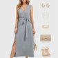 Lapa Plus Women's Split Dress With Belt - Lapa plus