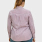 Lapa Plus Women's Striped Top with a Chest Single Pocket - Lapa plus