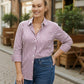 Lapa Plus Women's Striped Top with a Chest Single Pocket - Lapa plus